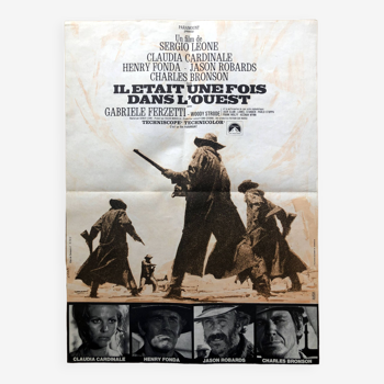 Affiche cinéma originale "Il était une fois dans l'ouest" Sergio Leone