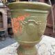 Antique French enamelled earthenware planter or pot