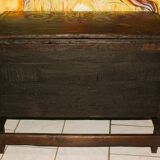 17th century studded leather travel trunk, richly decorated