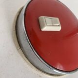 Lampe de bureau en métal rouge par Veneta Lumi, Italie 1960