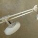 Coat rack with 4 metal hooks, vintage 1970