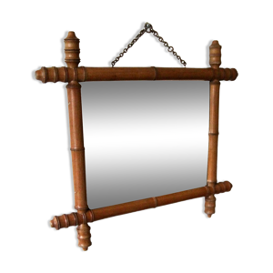 Miroir bois effet bambou