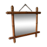 Bamboo effect wood mirror