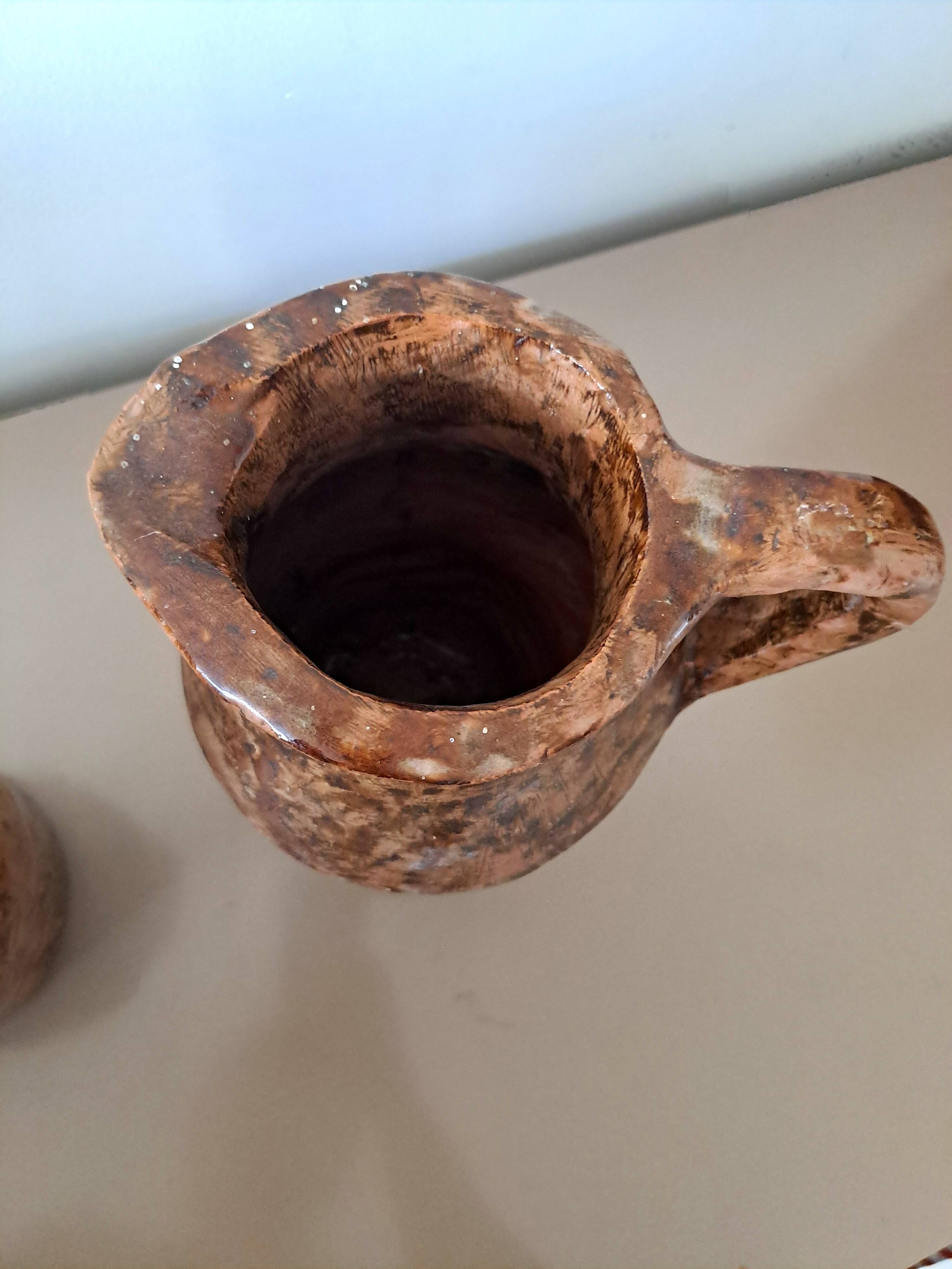 Pair of handcrafted terracotta pitchers – 3 kg each