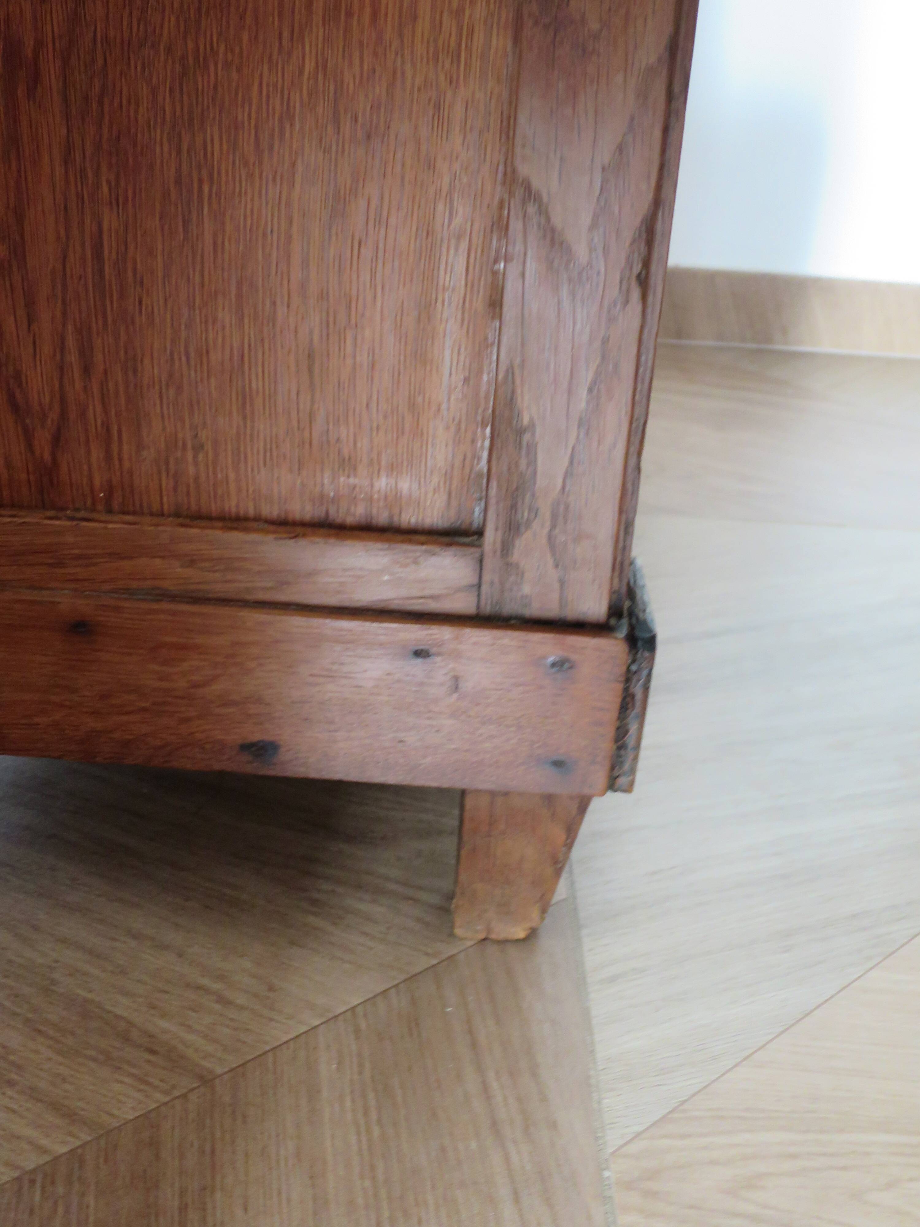 Jam cupboard - small sideboard - light oak stain - Directoire style