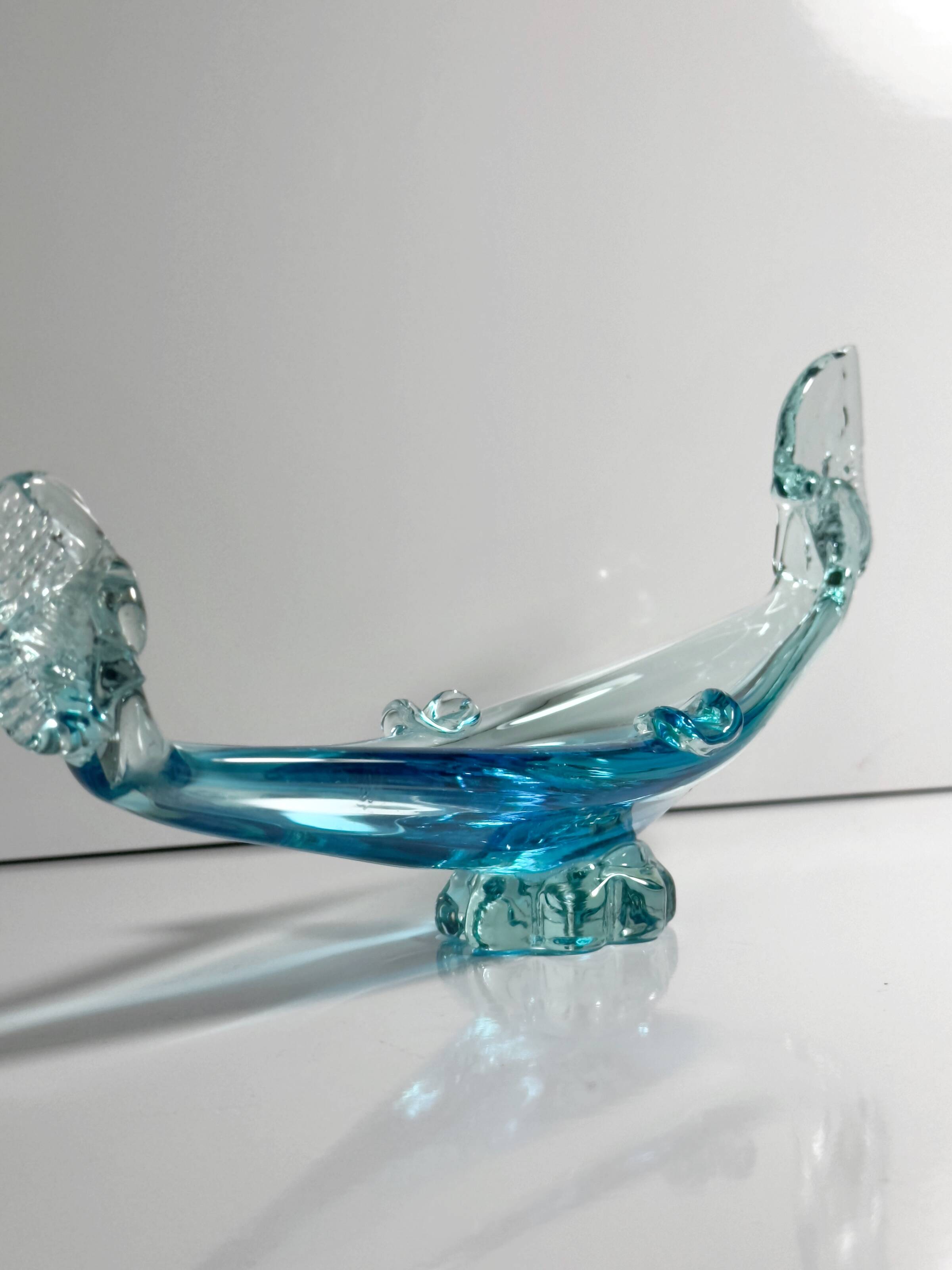 Murano Glass Ash Tray in Gondola Shape -1980s