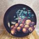 Large Gien plate Cueillette D. Lalande 30 cm – Fruit & violet decoration
