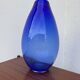 Large vintage cobalt blue blown glass vase
