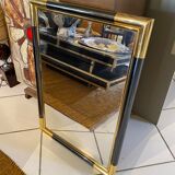 Miroir en acier et laiton, 47x67 cm