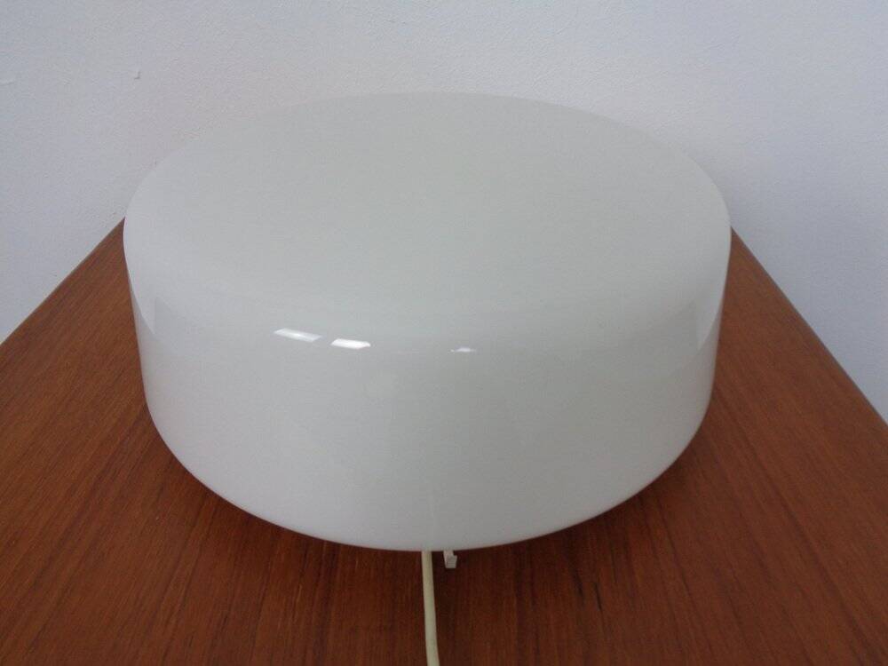 Large Bauhaus Opal Glass Ceiling Lamp by Zeiss Ikon, 1930s