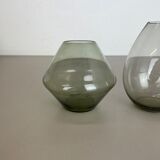 Set of Three Turmalin Vases Wilhelm Wagenfeld Wmf Attributed, Germany 1960s