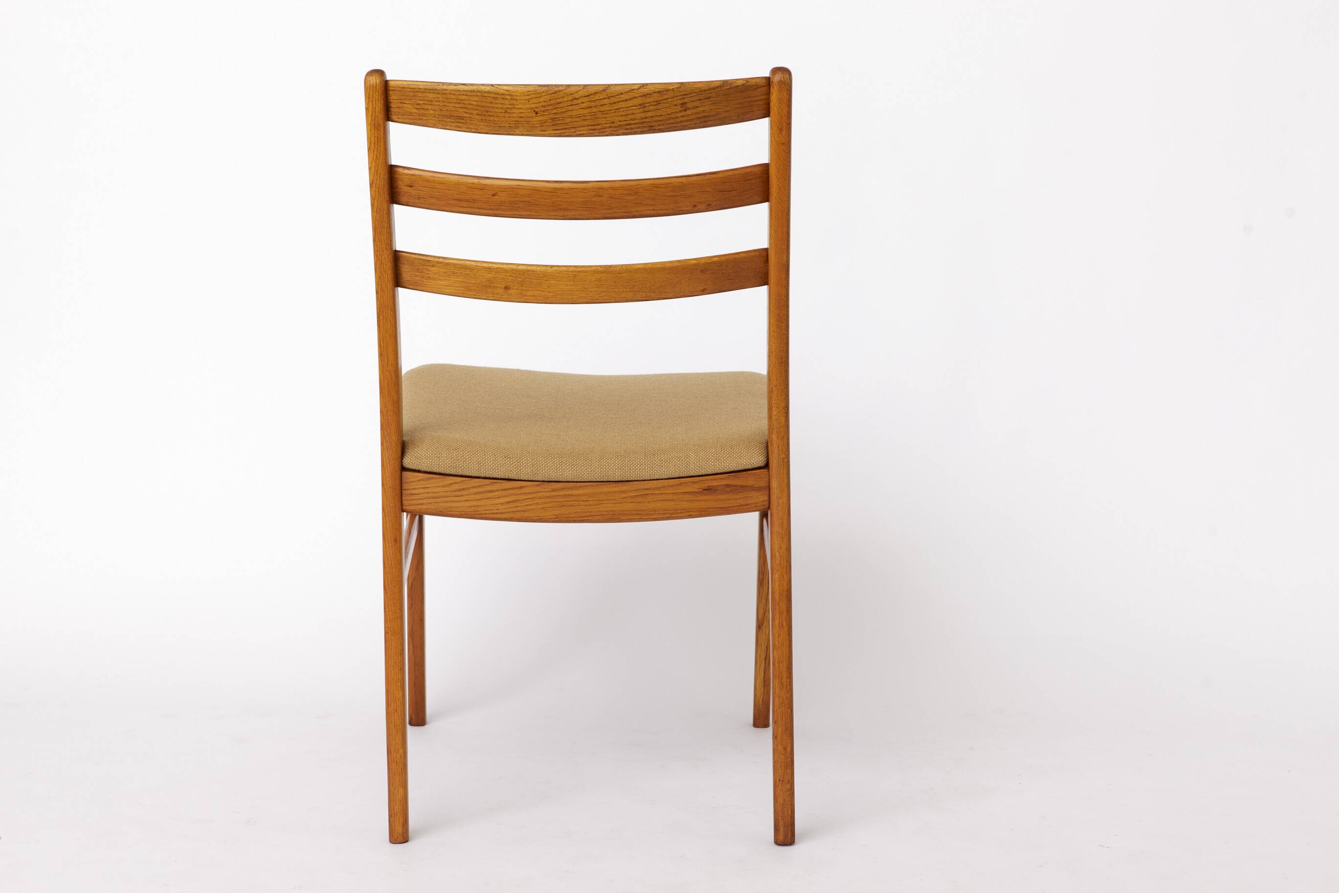4 Vintage Swedish Oak Chairs | Alb Johansson & Söner | 1960s | One Repaired
