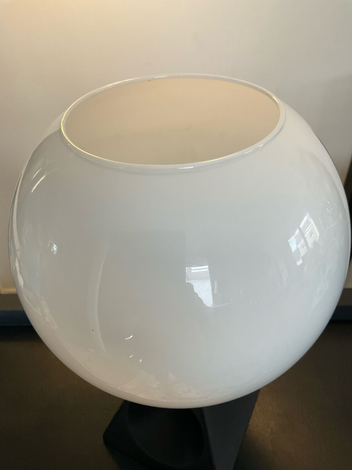 Vintage lamp in opaline and ceramic years 70-80