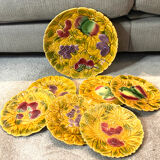 6 dessert plates + Sarreguemines slurry dish