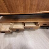 Gabinete, large apparador, madera de tea, Scandinavian design, 50's
