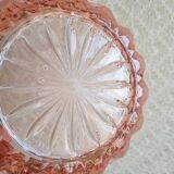 Cendrier en verre ciselé rose rosaline