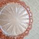 Rosaline pink chiseled glass ashtray