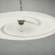 Pair of 1970s Italian Murano Opaline Glass and Brass Pendant Lights