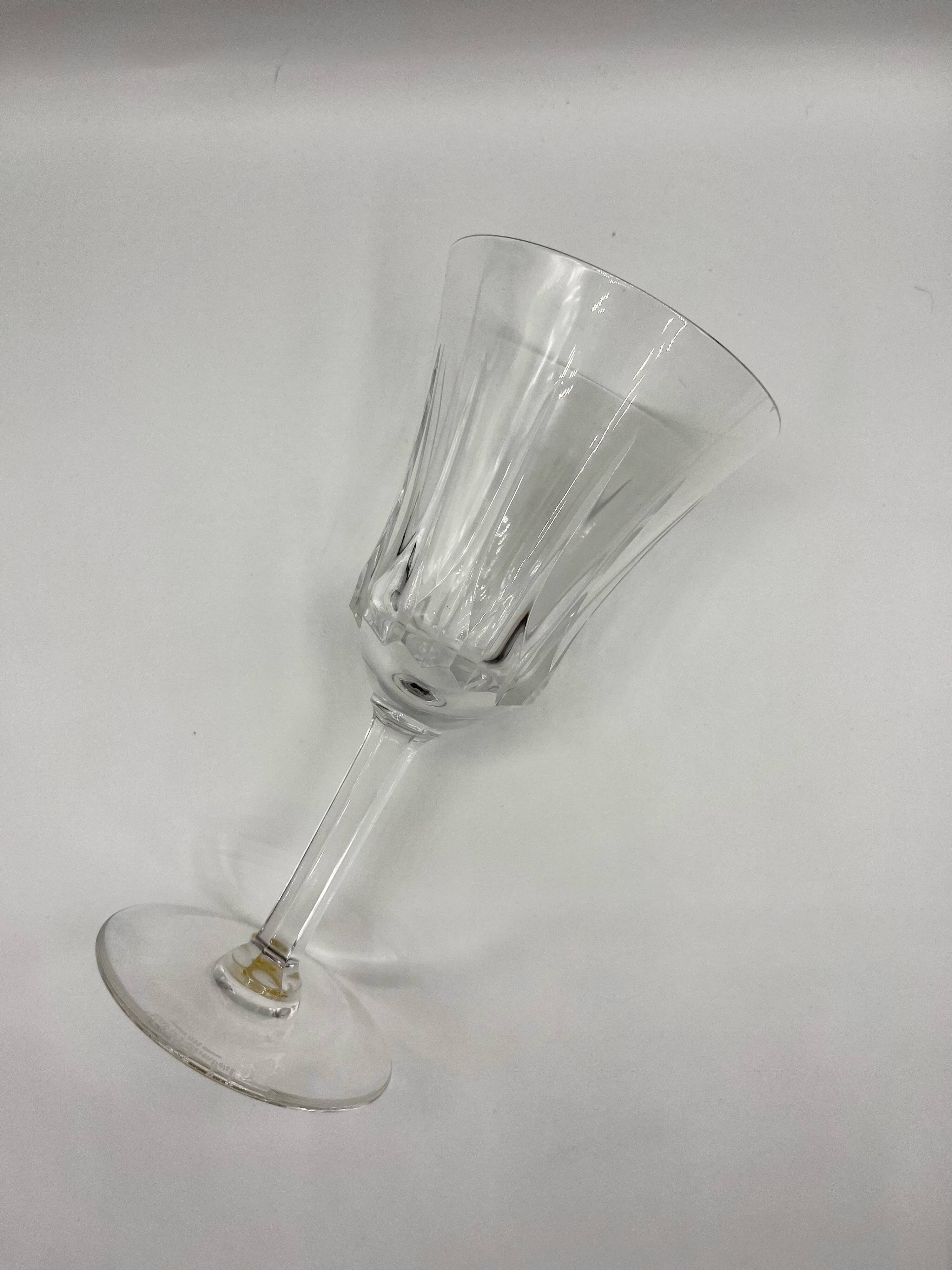 6 wine glasses Val Saint Lambert