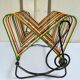 Porte disque vinyle design 1950/1960 scoubidous