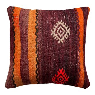 Housse de coussin kilim turc vintage 40 x 40 cm