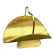 Vintage hammered brass log holder