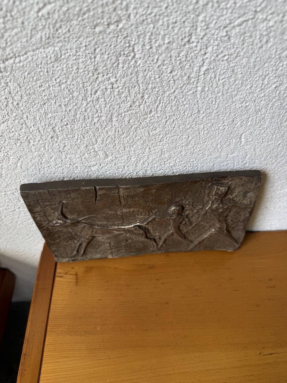 Bronze bas-relief mid-20th century