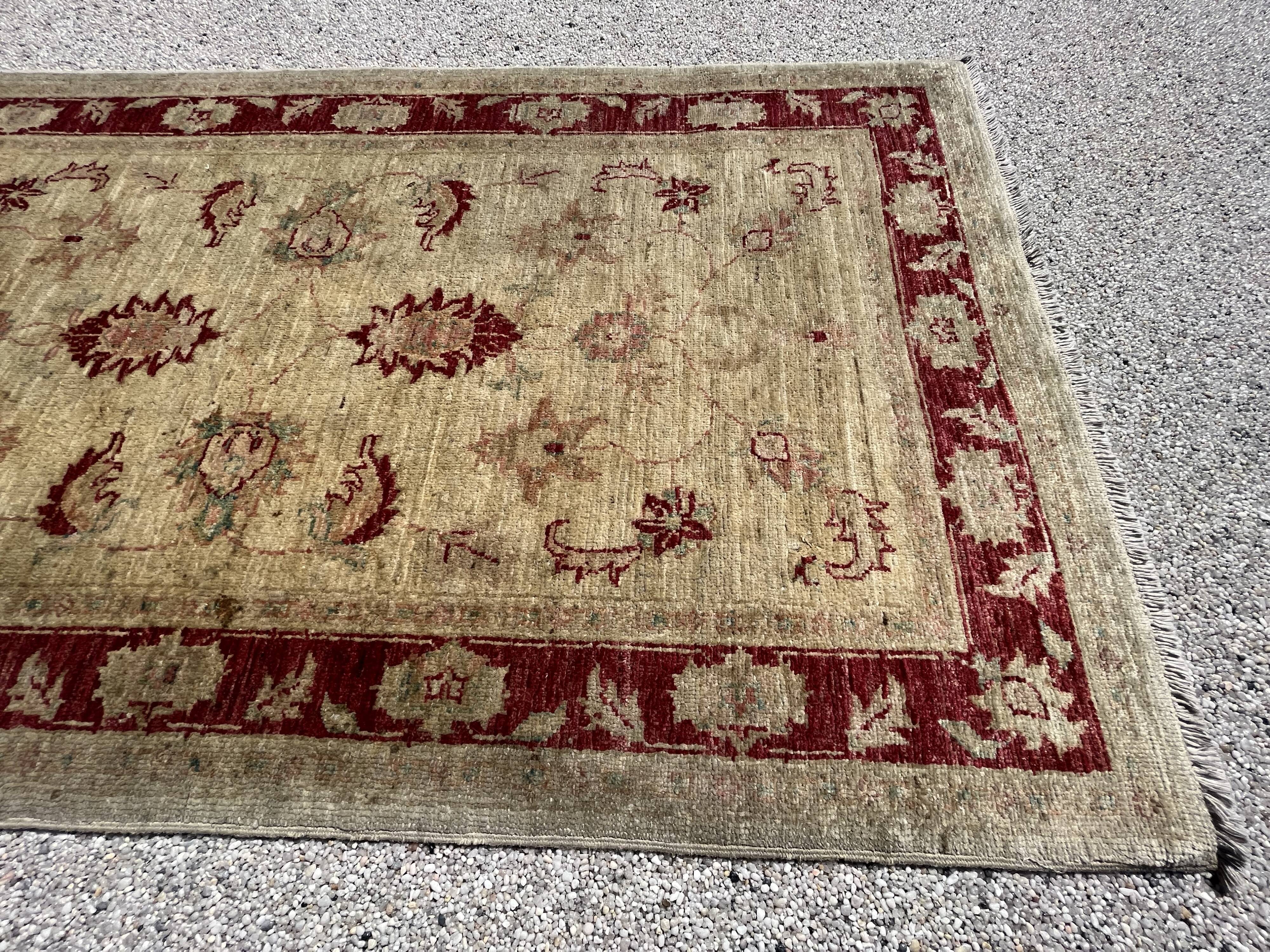 Handmade Afghan Chobi Ziegler Wool Rug 85x150cm