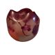 petit vase boule verre multicouche dégagé a l'acide de cassis et rechaussé de peinture signé Theodor