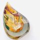 Vase sculpture Murano Gioia Michele Onesto Oball or 24k Sommerso 20cm