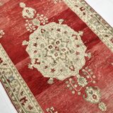 Red & Beige Oriental Vintage Rug 130x257Cm SK 22857