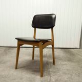 Scandinavian chair 1960 skai black