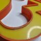 Set of 19 "pop" sign letters, 20 cm