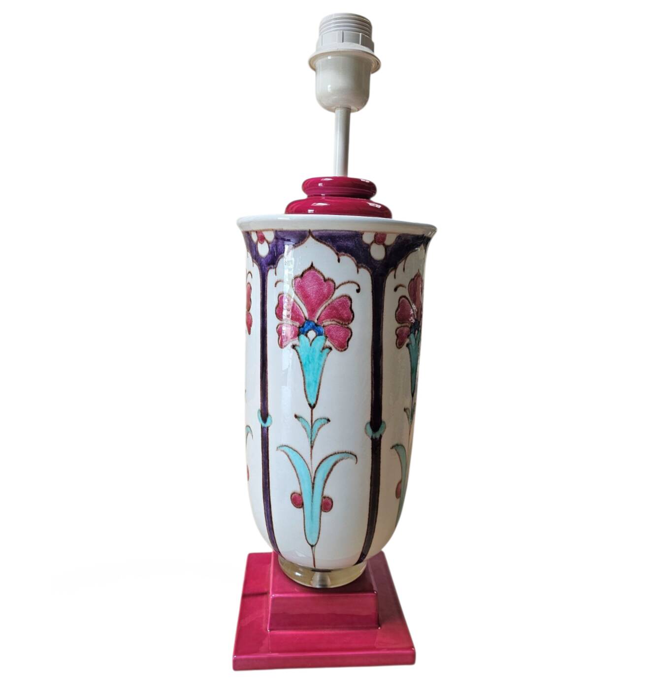 Bitossi/ ceramic table lamp 1980s / vase lamp / marked