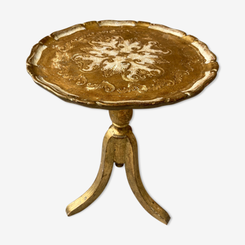 Venetian gilded wood side table harness