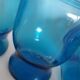 Set of blue glass jars