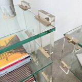 Glass and Plexiglas consoles from the 80s