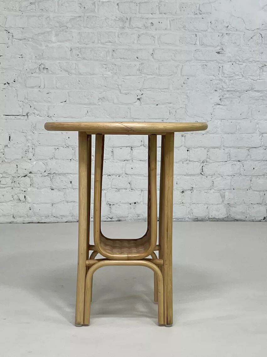 Rattan side table
