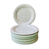Lot of 10speckled pastel plates quadrifoglio