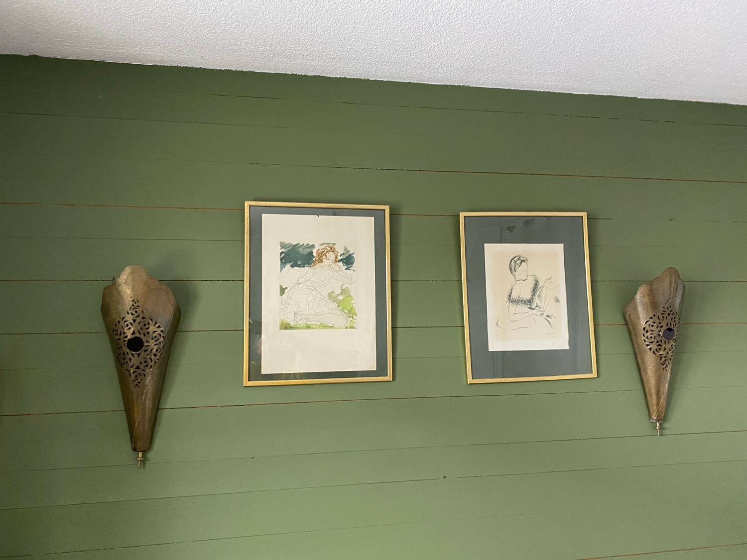 Pair of oriental wall lanterns