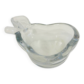 Crystal dish in the shape of a pear – Vannes-le-Châtel, 1970s
