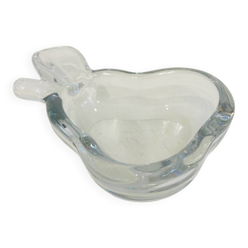 Crystal dish in the shape of a pear – Vannes-le-Châtel, 1970s