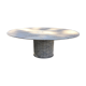 Marble oval table