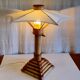 Lampe à poser en bambou, 70's