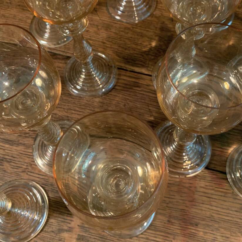 Suite of 12 Moselle wine glasses