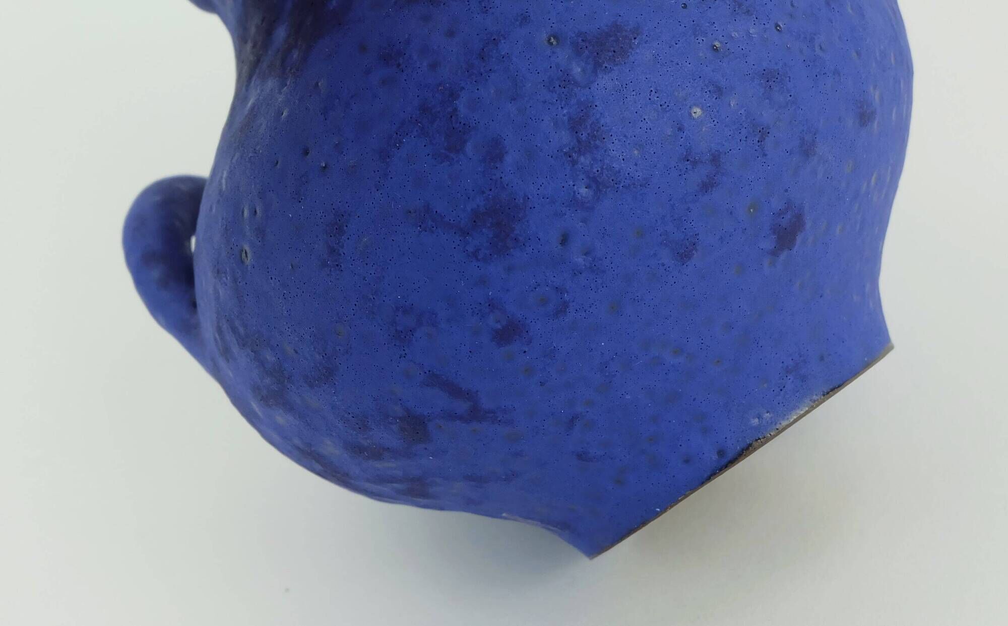Mid century vase hartwig heyne hoy fat lava intense blue