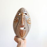 Ceramic wall mask Mayan mask from Accolay, 60s