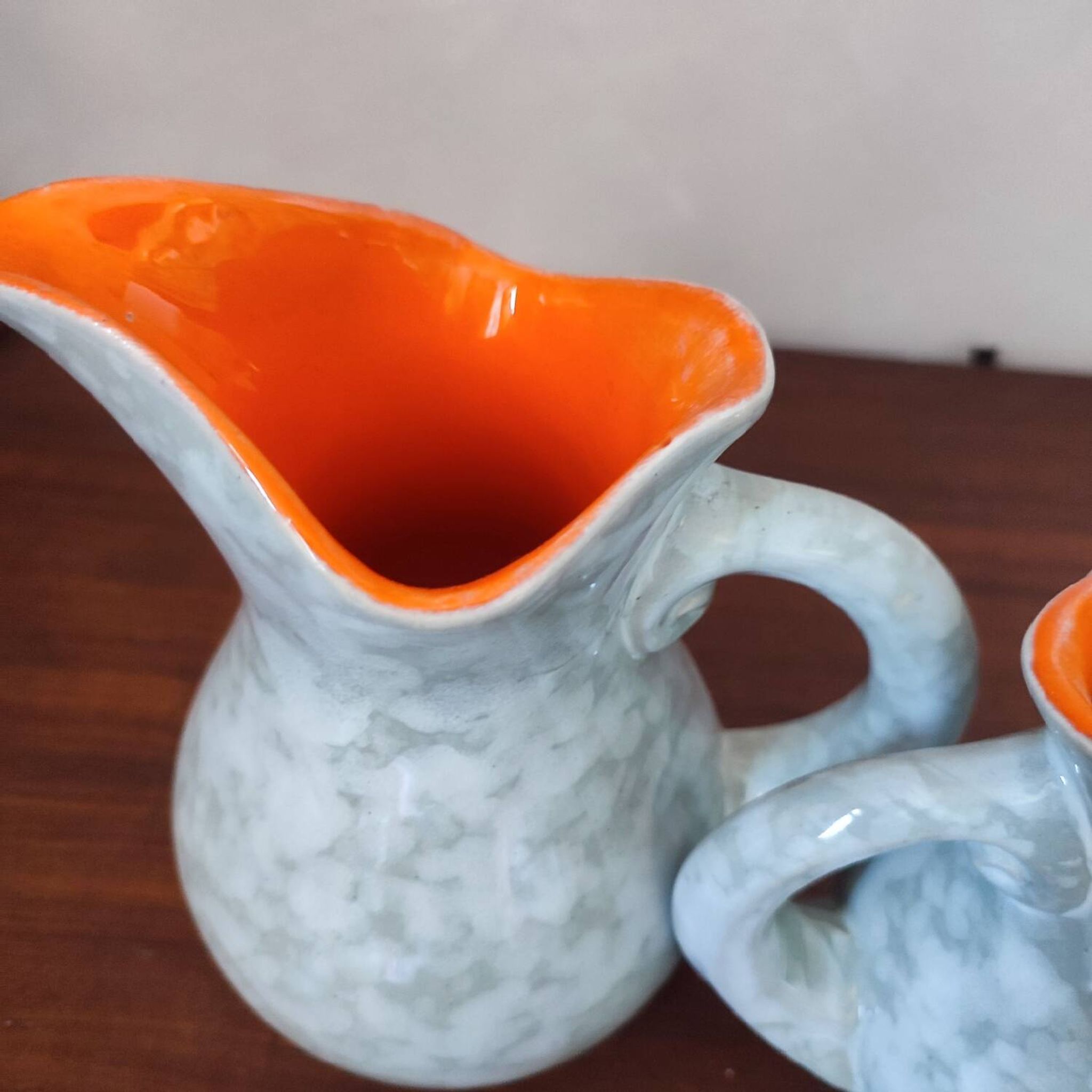 Pair of ceramic pitchers