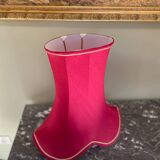 Lampshade in pinkish-burgundy fabric