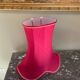 Lampshade in pinkish-burgundy fabric